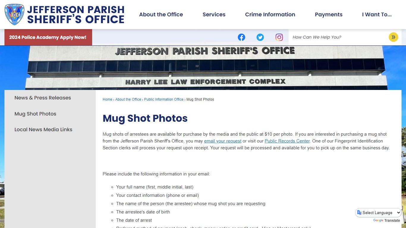 Mug Shot Photos | Jefferson Parish Sheriff, LA - Official Website - JPSO